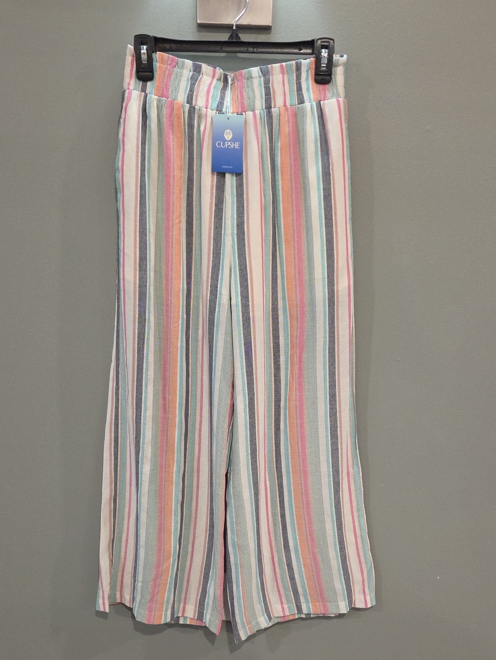 Cupshe Pastel Multi-Stripe Wide Leg Pants